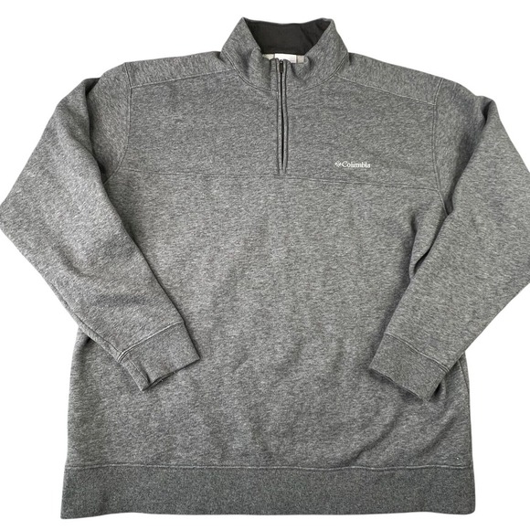 Columbia Mens Hart Mountain II Half Zip Sweatshirt Size 2XL XXL Gray Outdoors‎ - Picture 1 of 9